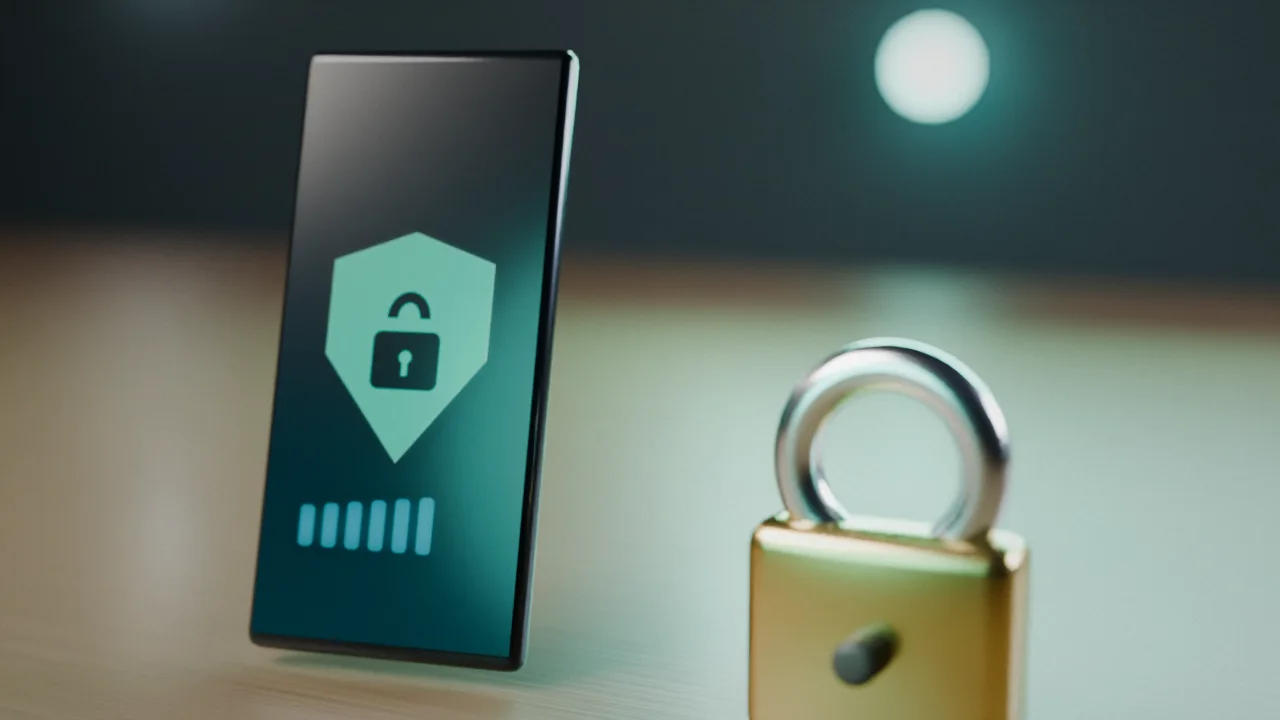 A padlock resting on a keyboard, symbolizing a protected communication channel.