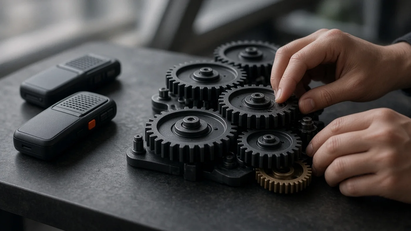 Interlocking gears, how the pieces work together